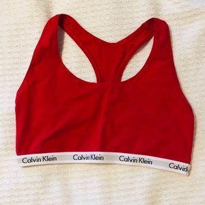BRAND NEW Red Calvin Klein Cotton Bra